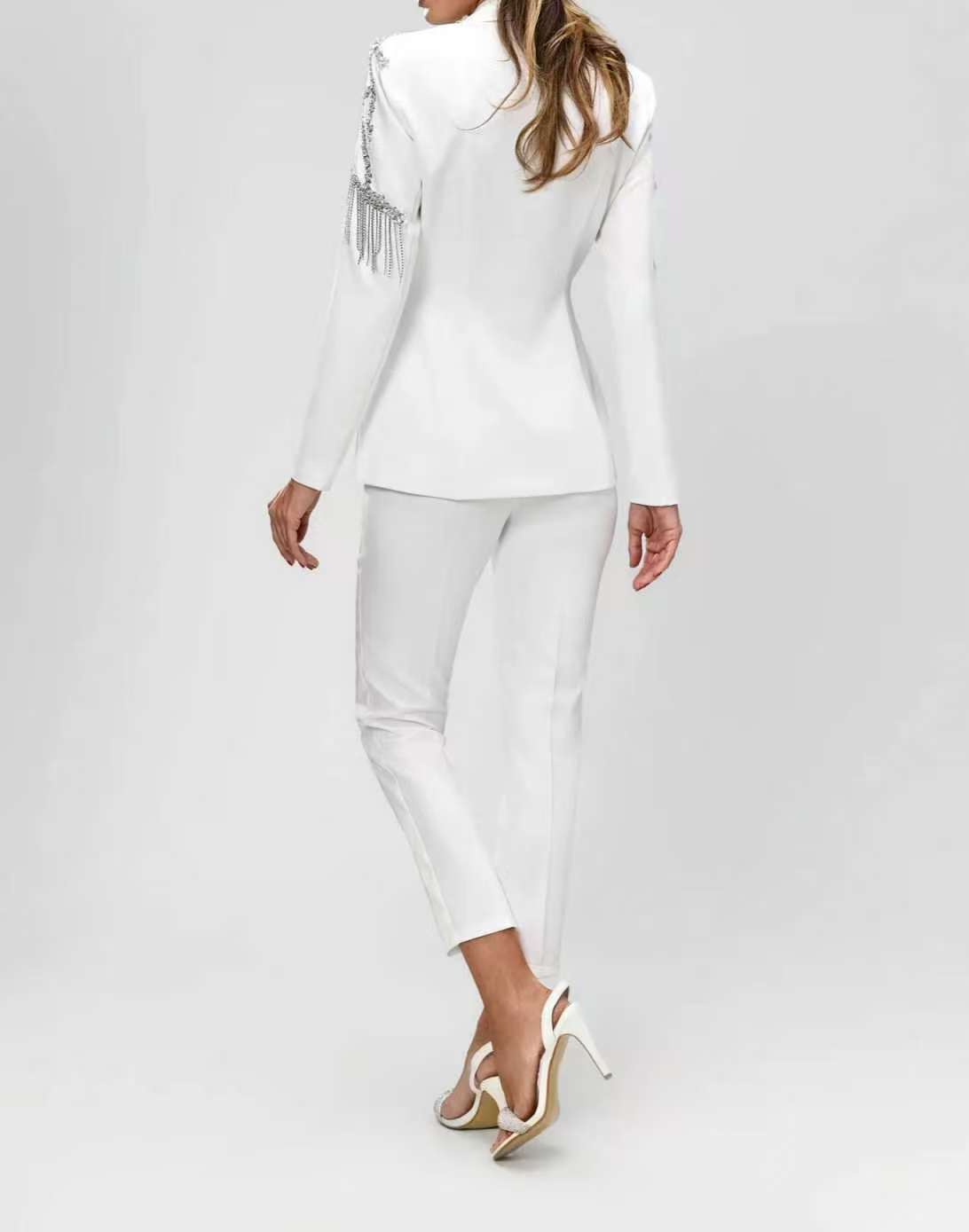Crystals Beading Women Suit Se - Women'S Formal Wear Wedding Guest review and price