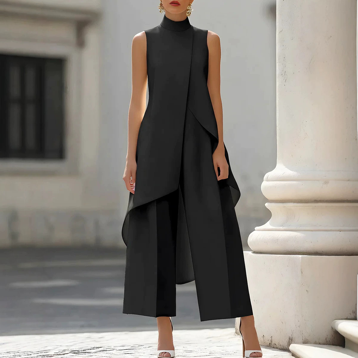 Women Stand Neck Sleeveless La - Women'S Formal Wear Pants review and price