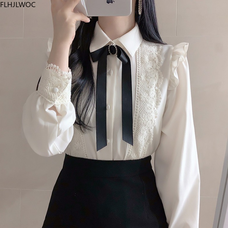 Ruffled Autumn Spring Basic Of - Women Formal Wear White Shirt review and price