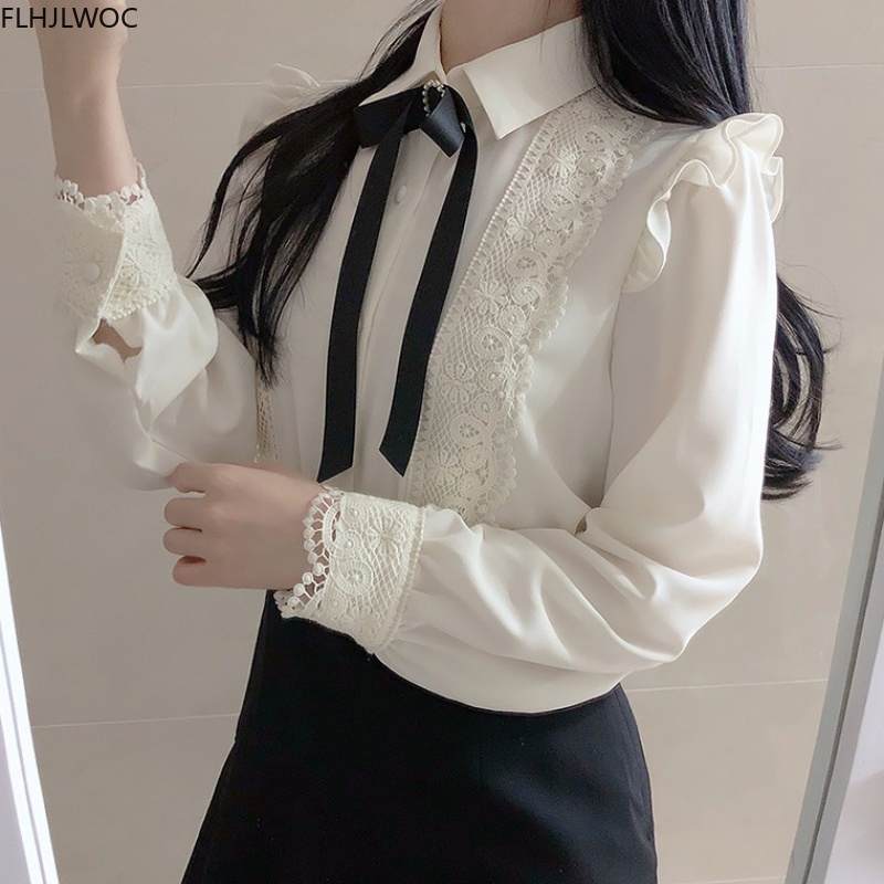 Ruffled Autumn Spring Basic Of - Women Formal Wear White Shirt review and price