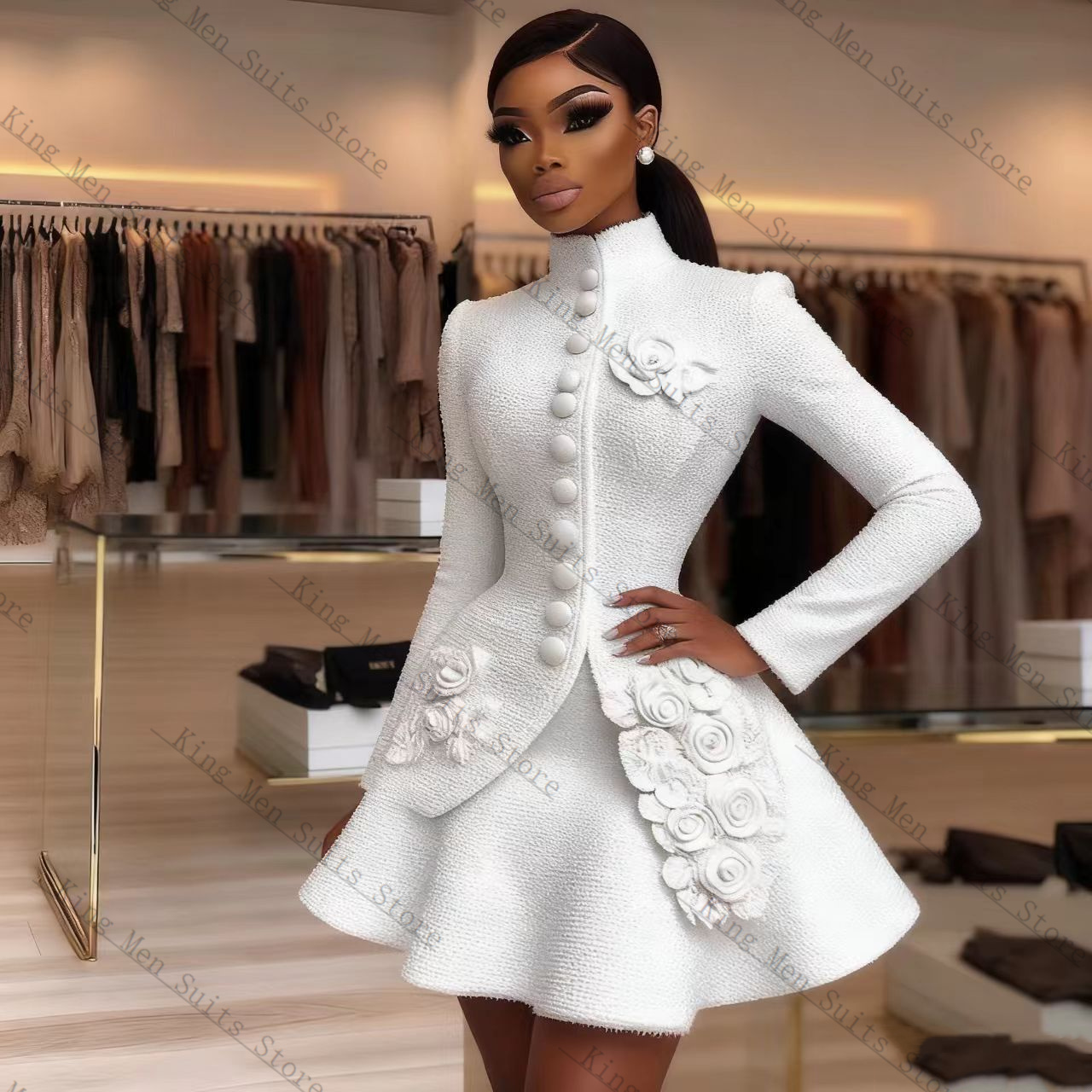 Luxury White Women Suit Set 2  - Women Formal Wear Coat review and price