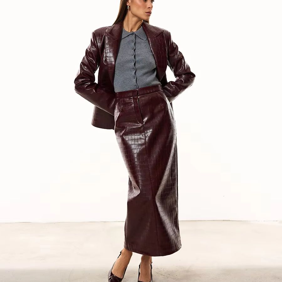 IG Women Burgundy Croc Faux Le - Women Formal Wear Set review and price