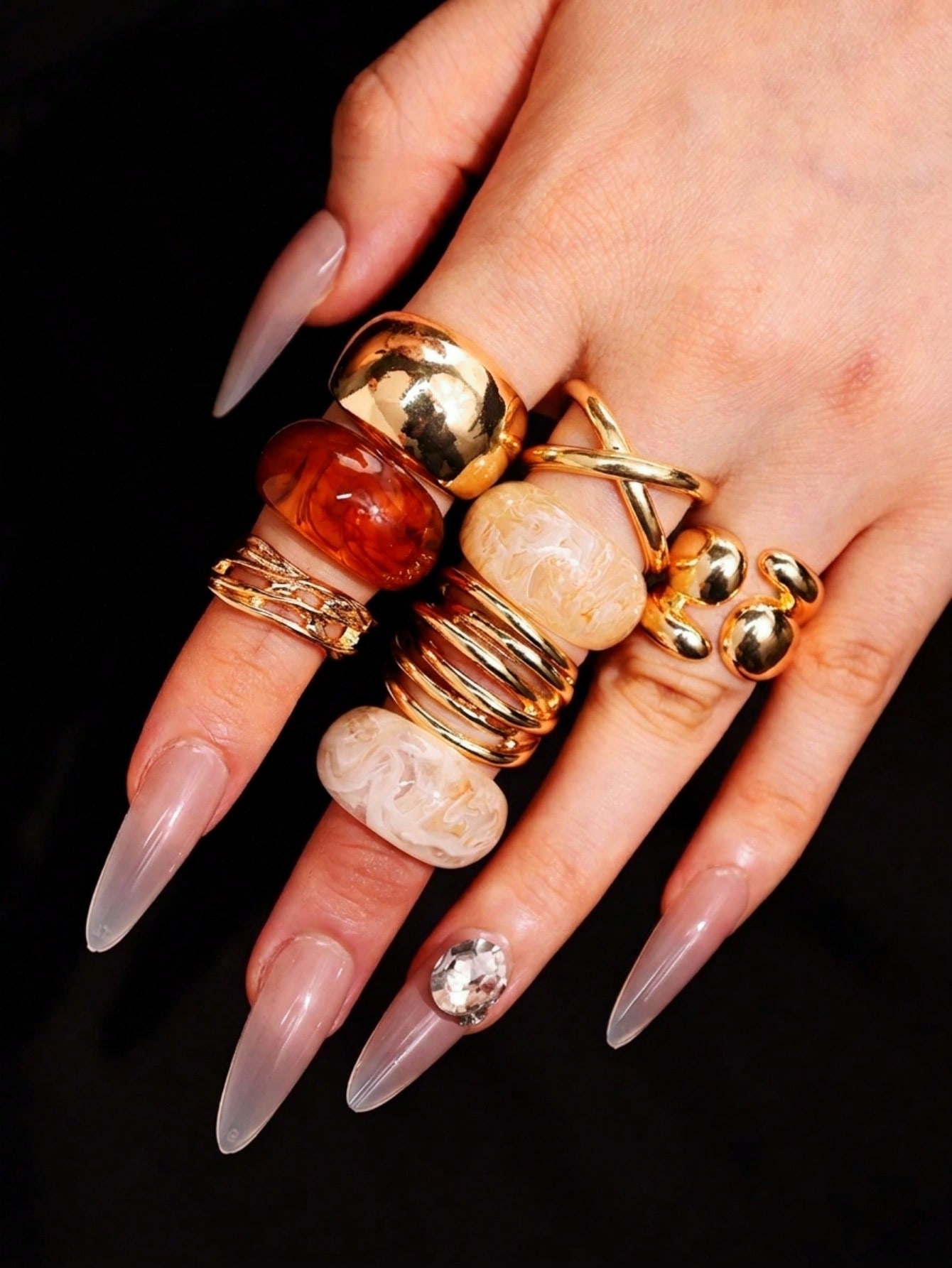 8Pcs Retro Lightly Luxurious H - Formal Wear Jewelry For Women review and price