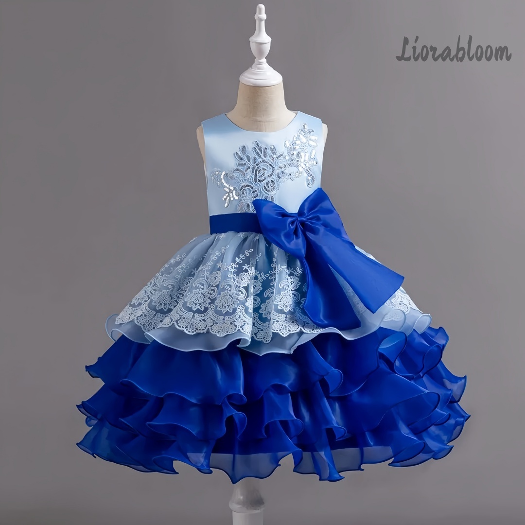 Girls' Dress With Large Bow Sl - Large Women'S Formal Wear review and price
