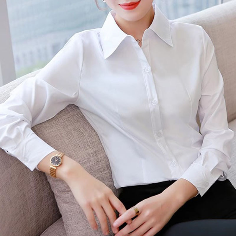 White Slim Fit Formal Office L - Women Formal Wear White Shirt review and price