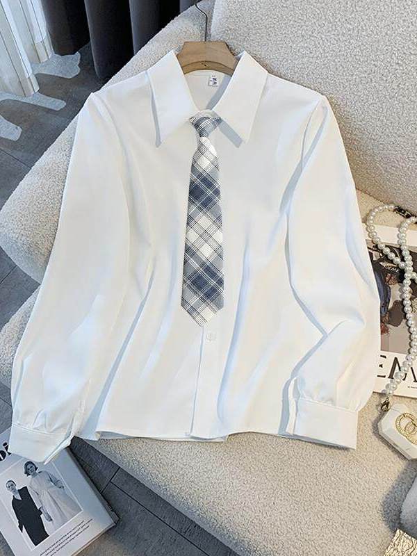 White Loose Long Sleeve Shirt  - Women Formal Wear White Shirt review and price
