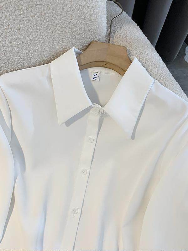 White Loose Long Sleeve Shirt  - Women Formal Wear White Shirt review and price