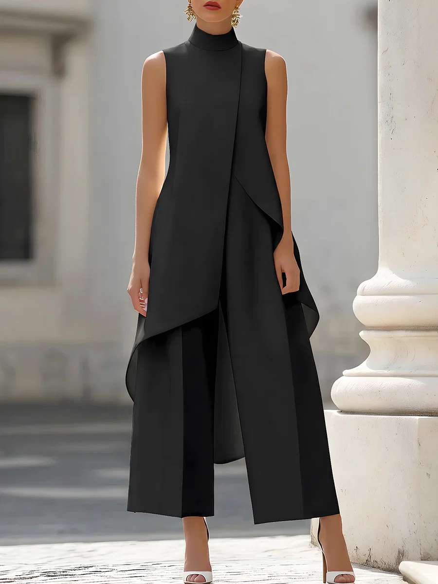 Sleeveless High Neck Asymmetri - Women'S Formal Wear Pants review and price