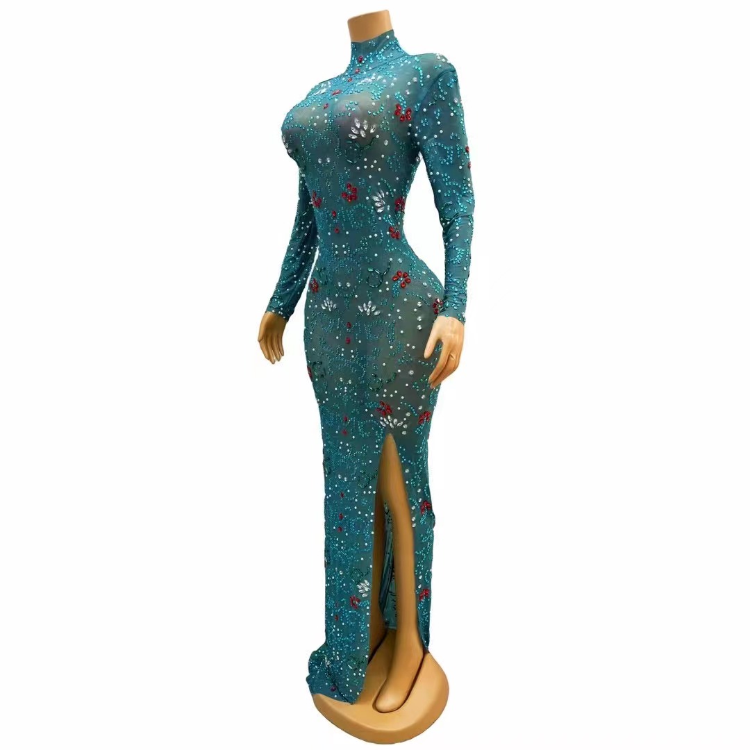 Sexy Stage luxurious Blue Gree - Women'S Green Formal Wear review and price
