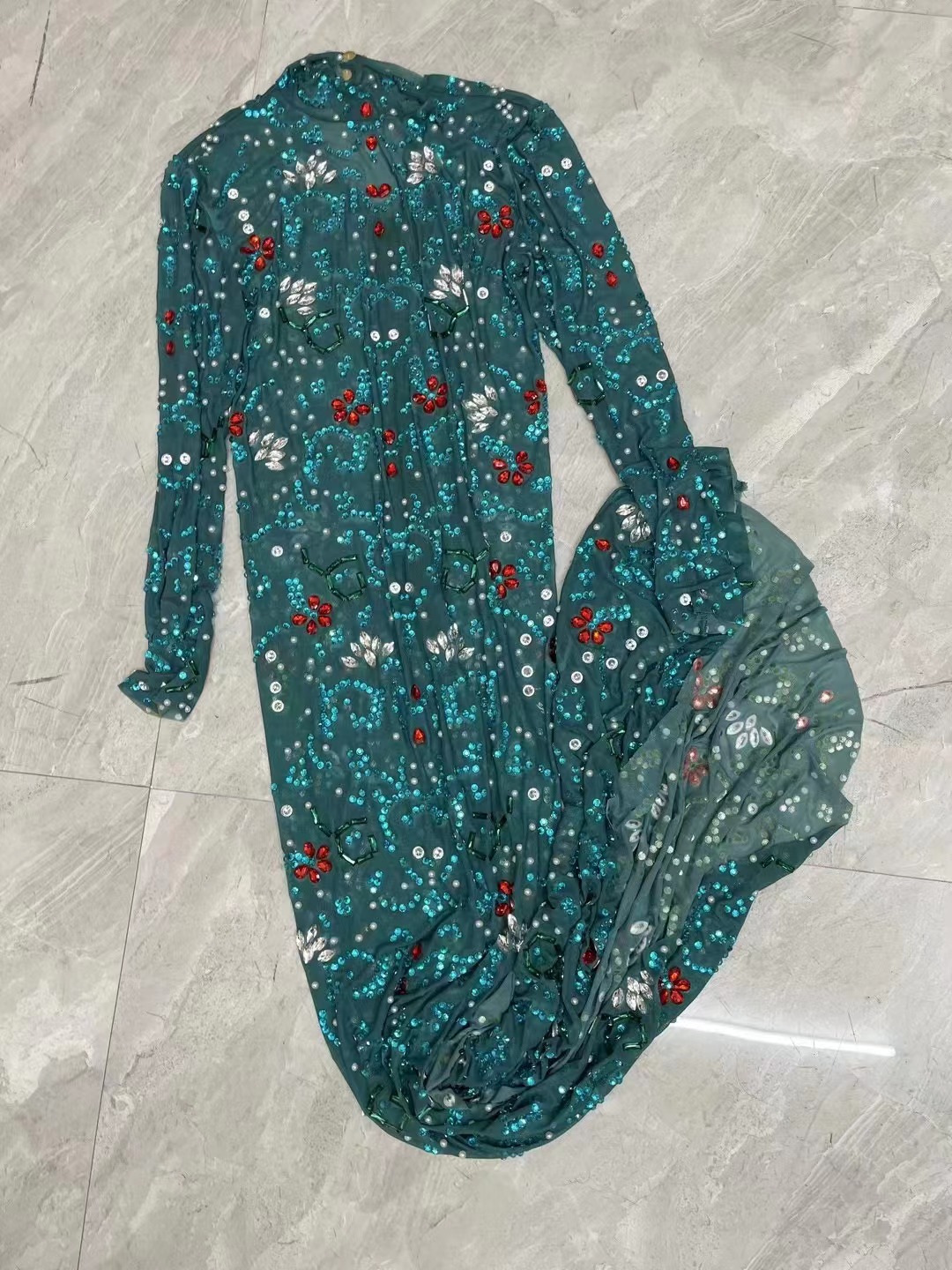 Sexy Stage luxurious Blue Gree - Women'S Green Formal Wear review and price
